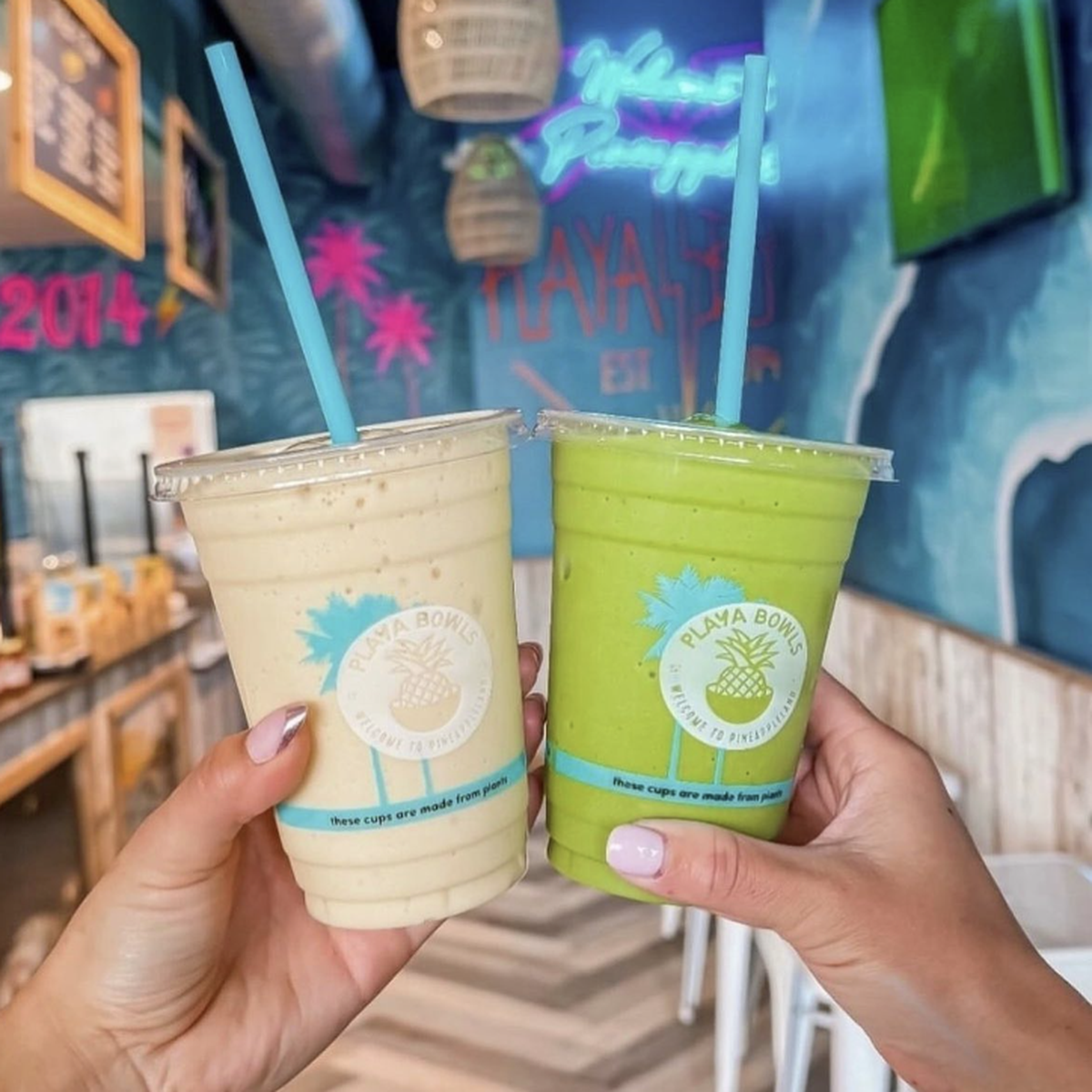 Playa Bowls also sells smoothies.