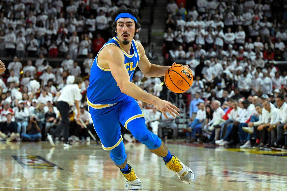 UCLA forward Jaime Jaquez leads the Bruins in scoring (17.1 points a game) and is averaging 5.5 rebounds and 1.8 steals and shooting 56.3 percent on field-goal tries.