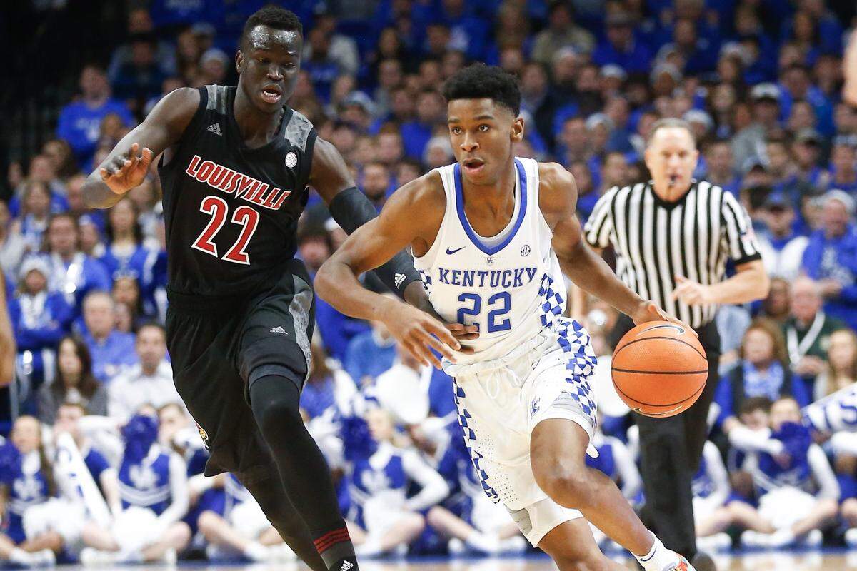 Shai Gilgeous-Alexander averaged 14.4 points, 4.1 rebounds and 5.1 assists per game during his one season at Kentucky in 2017-18.