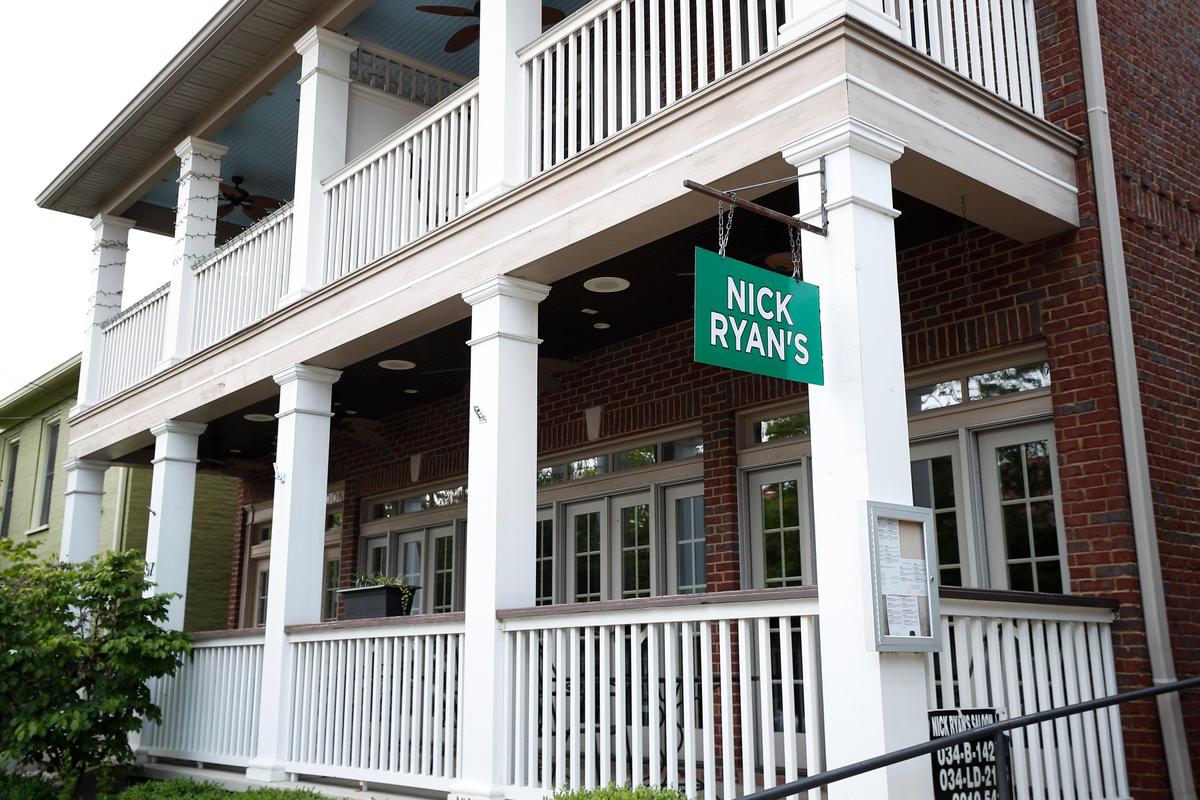 Nick Ryan’s at 157 Jefferson Street in Lexington, Ky., Wednesday, May 20, 2020. Nick Ryan’s has closed due to the coronavirus pandemic and is for sale.
