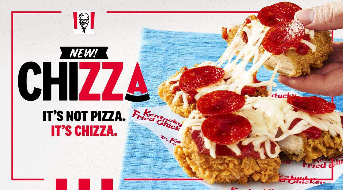 KFC’s Chizza is coming to menus in the U.S for a limited time starting Feb. 26, according to the fast-food chain.