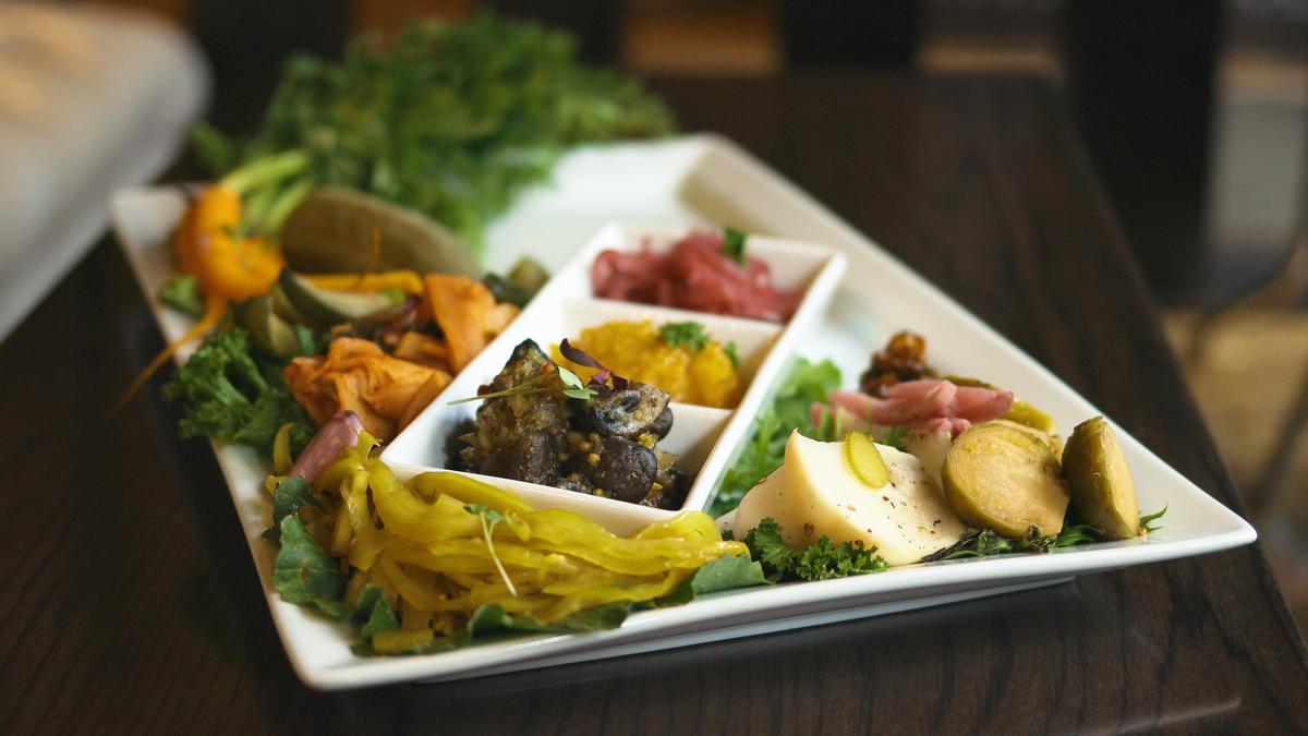 A pickled plate appetizer offered at West Main Crafting Co. downtown on Main Street.