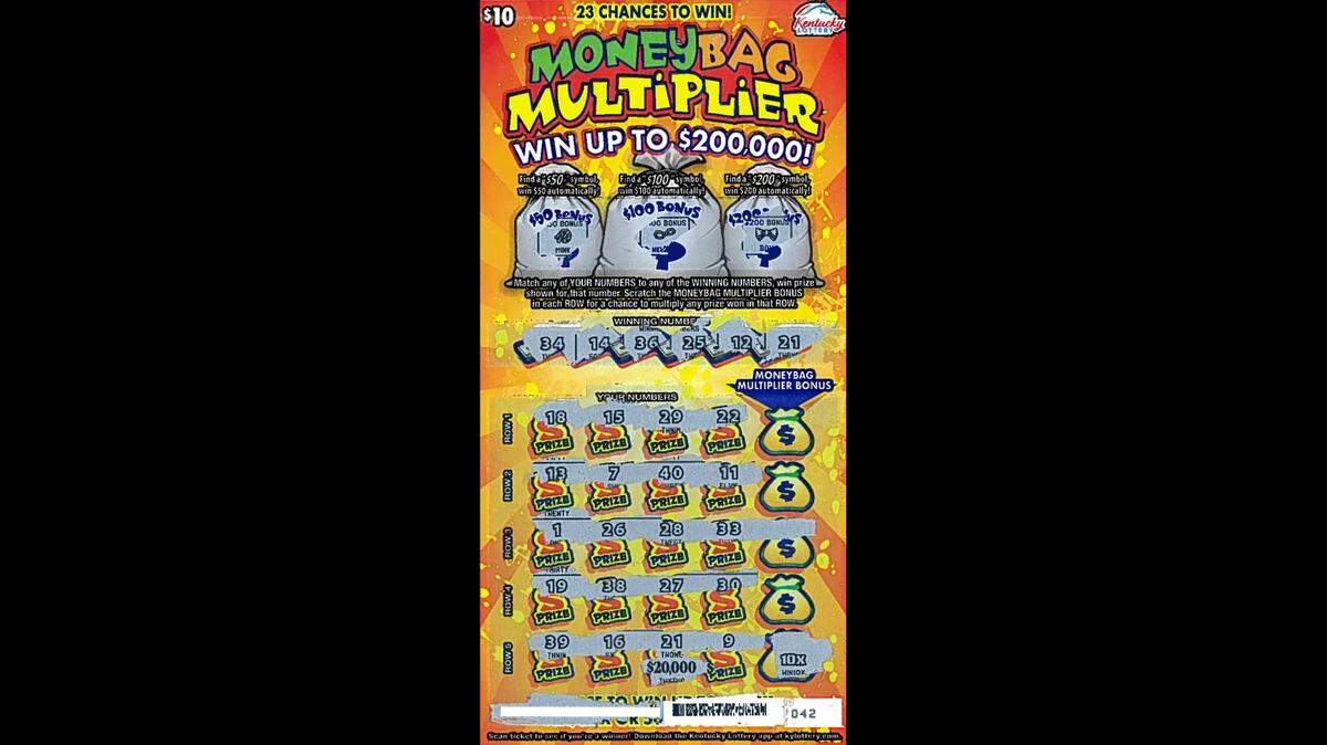 A daily Kentucky Lottery player won $200,000 after purchasing this $10 Money Bag Multiplier scratch-off ticket, Kentucky Lottery said Thursday.