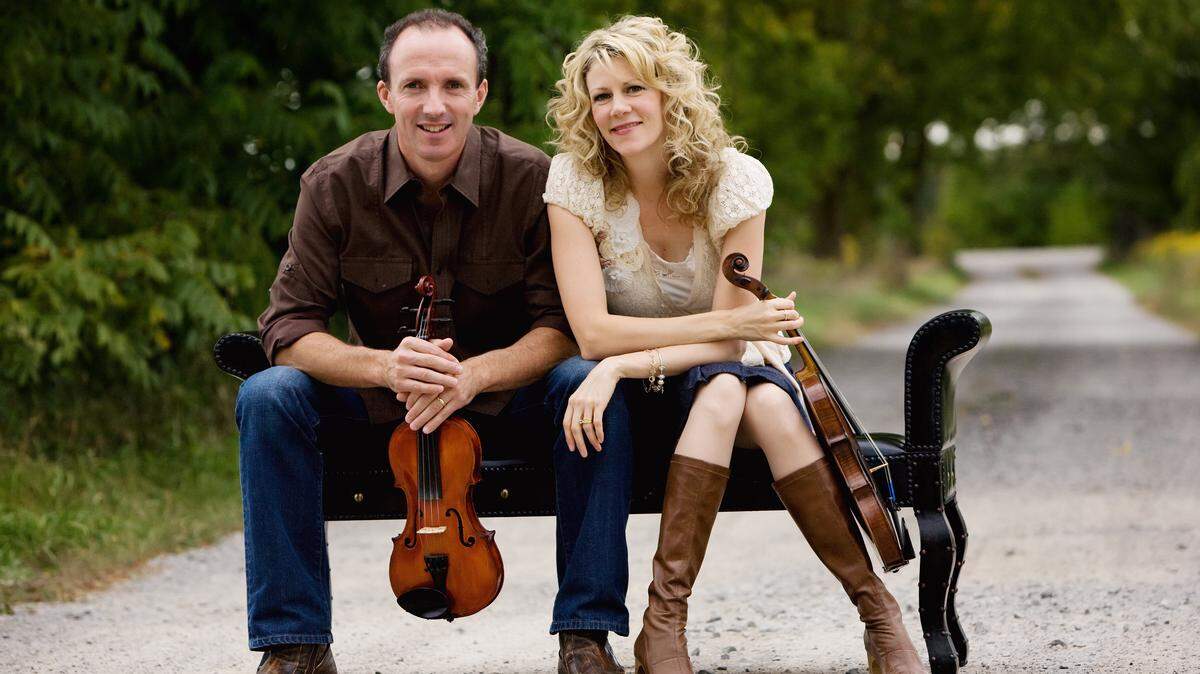 Fiddlers Donnell Leahy and Natalie MacMaster have six children, ranging in age from almost 11 months to 9, who accompany them on the road.