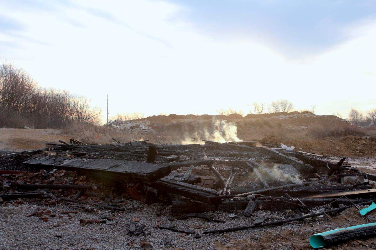 A home under construction on Marlena Lane in Lexington was completely destroyed in a fire on Feb. 8, 2024.