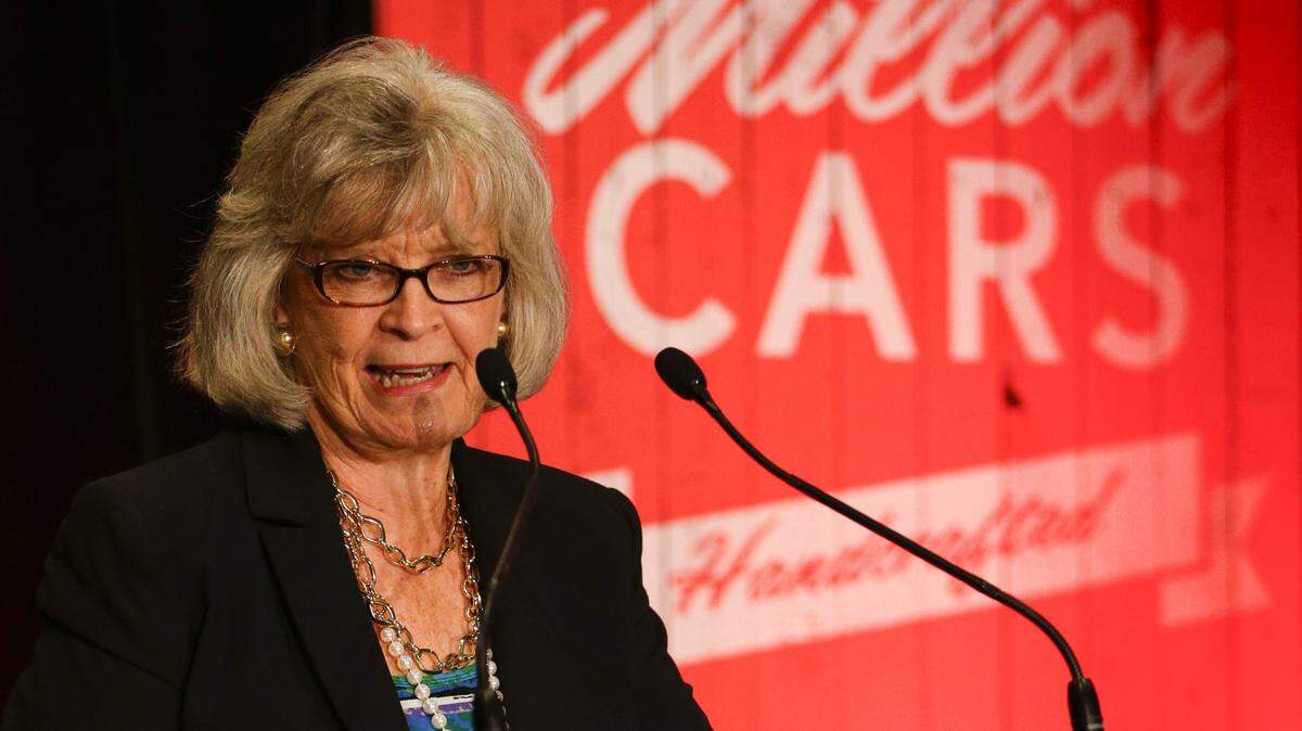 Former Governor Martha Layne Collins spoke as Toyota's Georgetown plant hits 10-millionth vehicle milestone on Thursday May 29, 2014 in Georgetown, Ky. Photo by Mark Cornelison | Staff