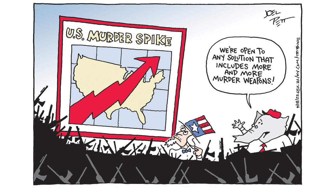 Joel Pett: What about ... fewer guns?