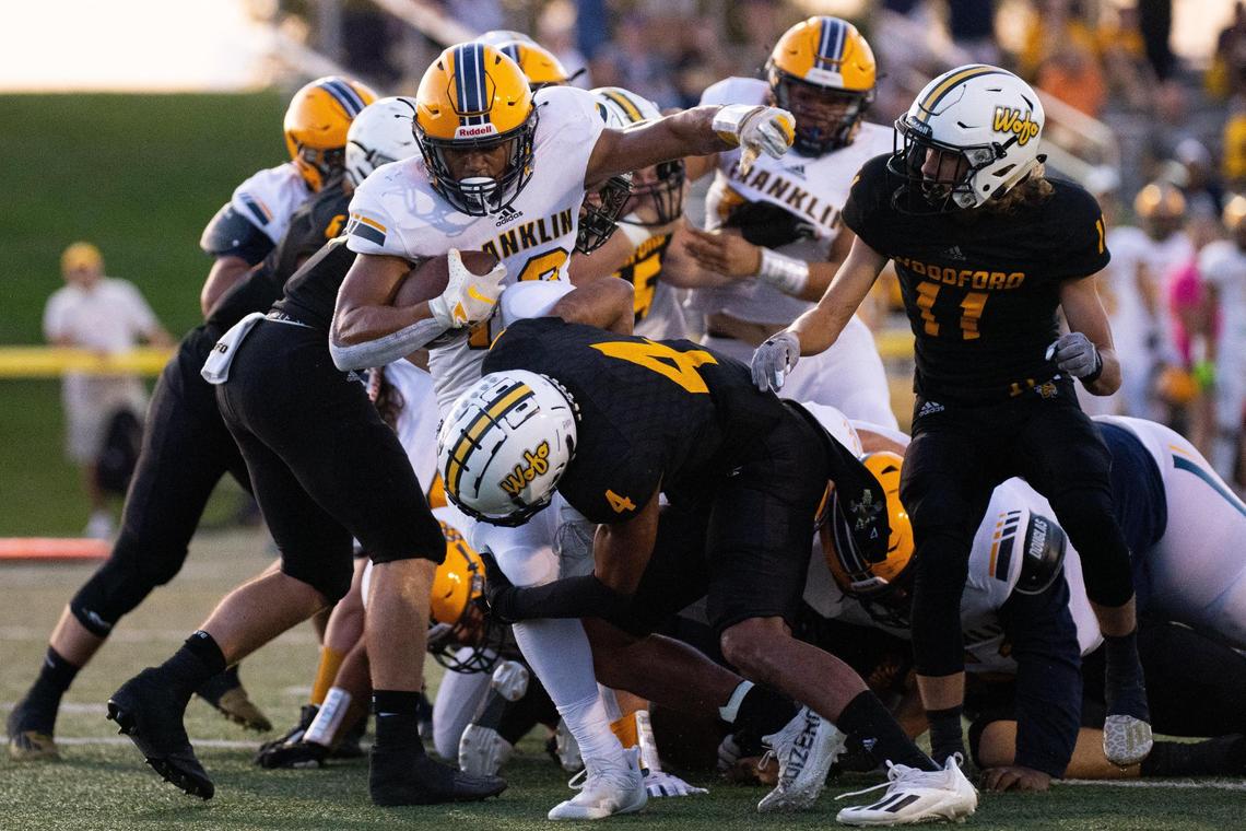 Franklin County’s Kaden Moorman (10) has a chance to reach 2,500 rushing yards for his career.