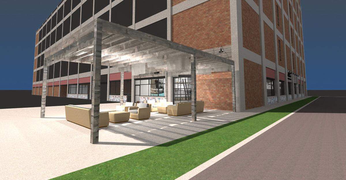 This rendering by Burnworth Designs shows the exterior pergola of the Wm. Tarr Distillery that will be completed in late 2021.