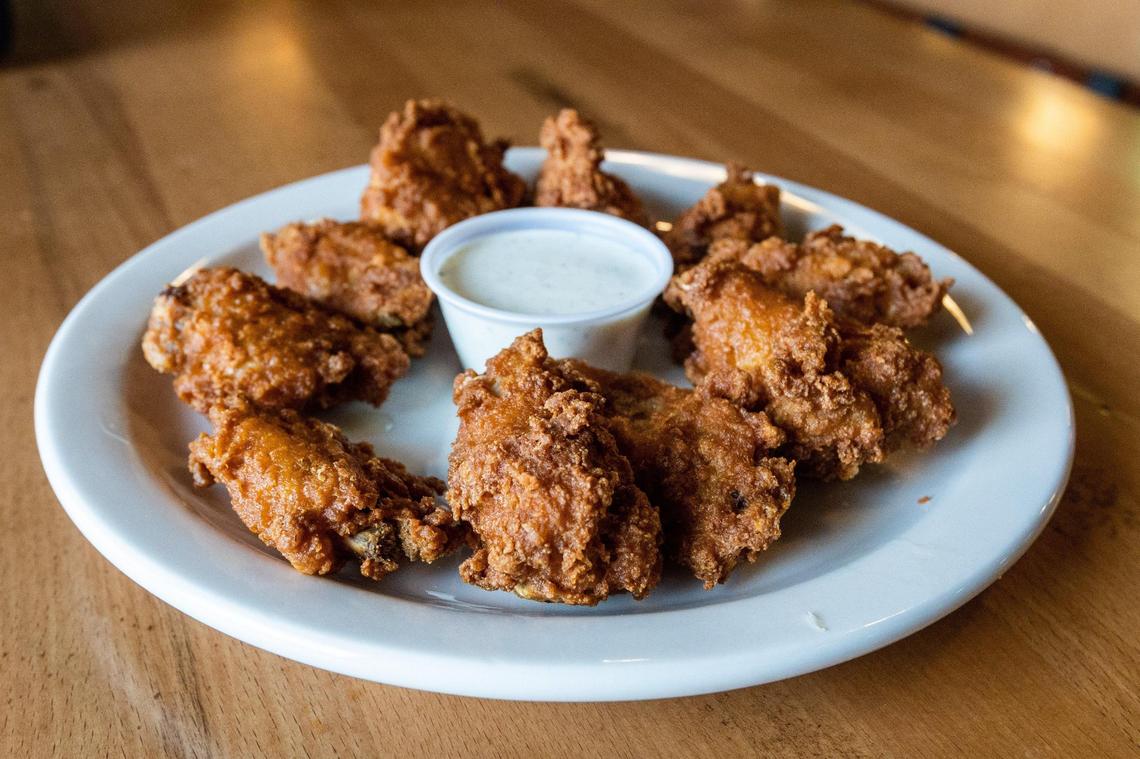 A plate of boneless wings served with Ranch sauce at The Paddy Wagon Irish Pub in Richmond.