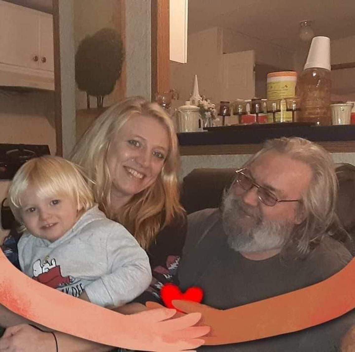 Dennis Stacy, with his daughter Shelley Wilson and grandson, Elijah Cruze