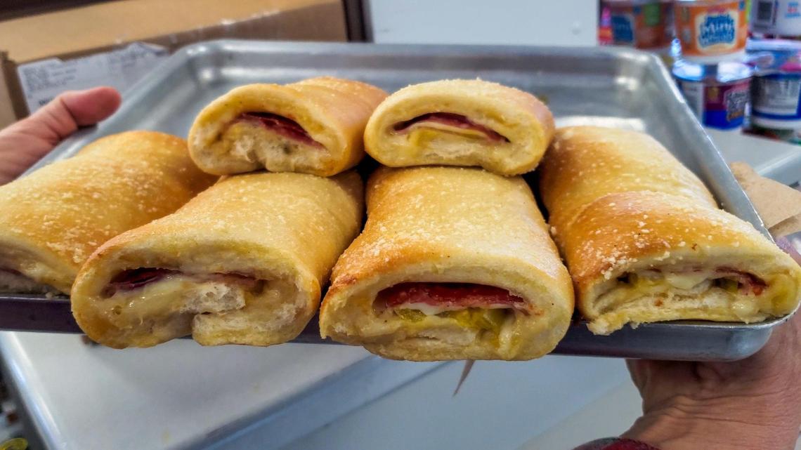 Pizza rolls served within Double Kwik convenience store in Nicholasville, Feb. 15, 2021.