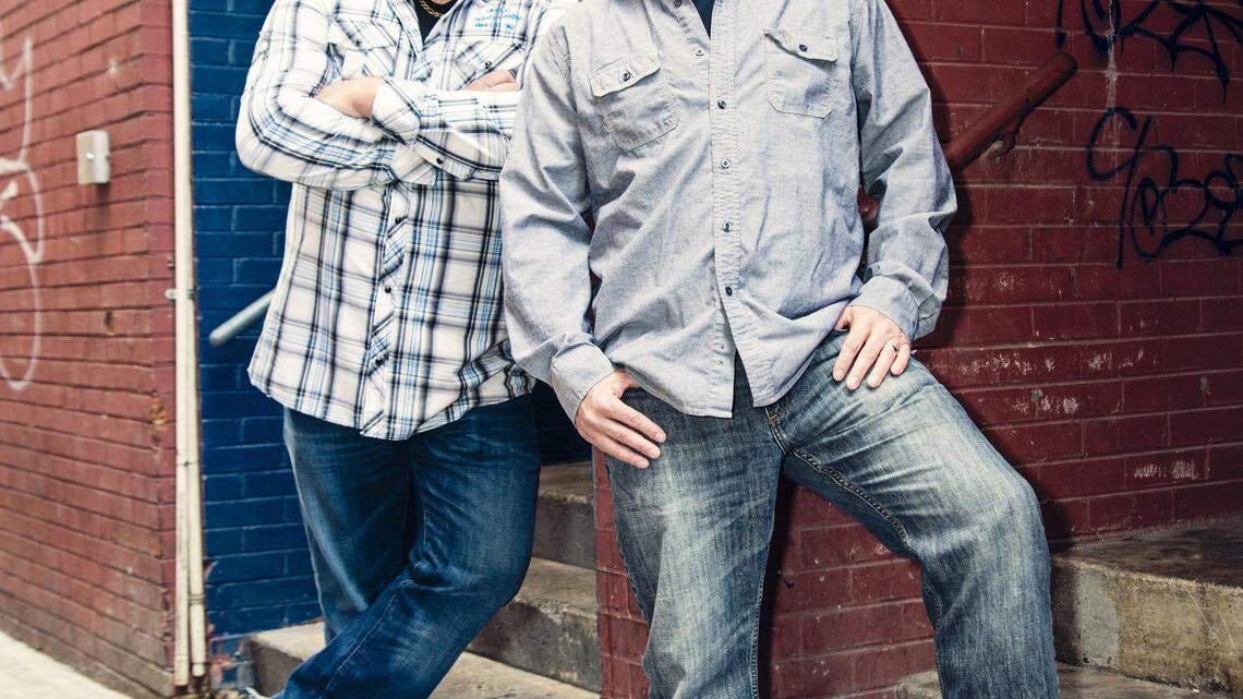 Dave Adkins, left, and Edgar Loudermilk are Adkins & Loudermilk. They perform two shows on Friday.