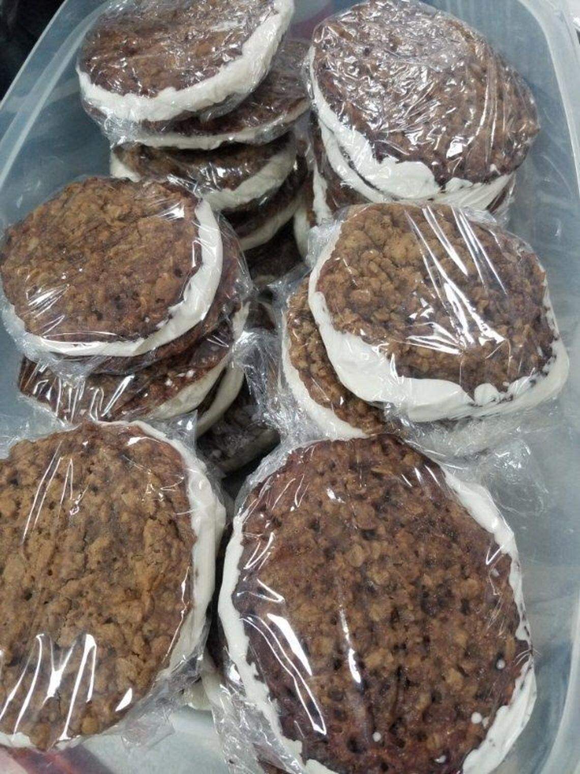 Moody Mike’s also serves sweets such as “oatmeal creme pies” for desserts.