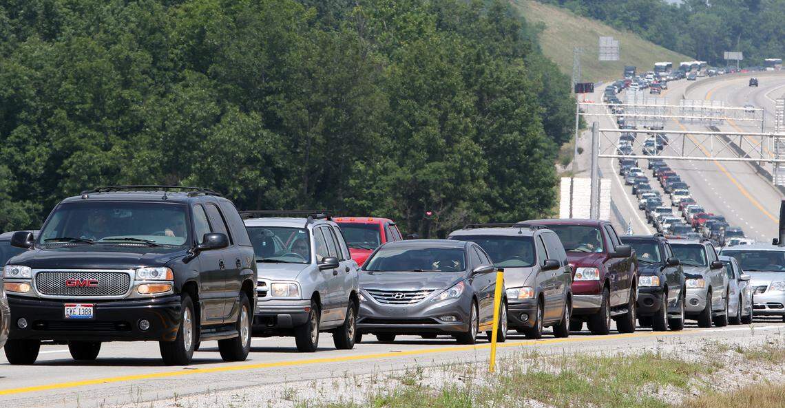 A massive traffic jam entering Kentucky Speedway caused many ticket holders never to make it inside the track to see Kyle Busch win the inaugural Quaker State 400 in 2011.