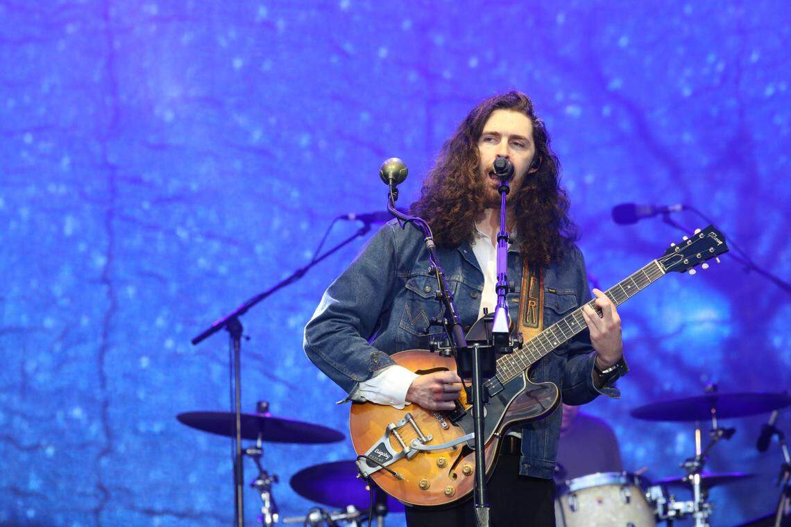 Irish musician, singer, and songwriter Hozier wows the crowd during the Railbird Music Festival on Sunday.