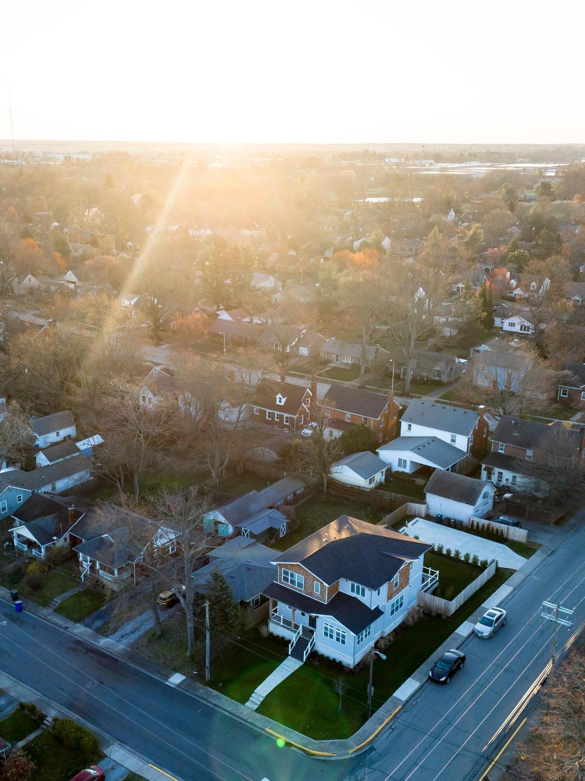 300 Sherman Avenue, lower middle, in Lexington, Ky., is photographed on Sunday, March 10, 2024. There are at least 40 short-term rental between Henry Clay Boulevard and Walton Road, according to city records.