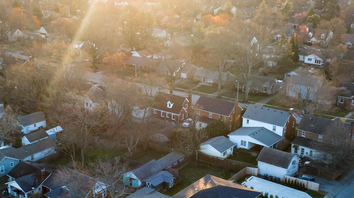 300 Sherman Avenue, lower middle, in Lexington, Ky., is photographed on Sunday, March 10, 2024. There are at least 40 short-term rental between Henry Clay Boulevard and Walton Road, according to city records.