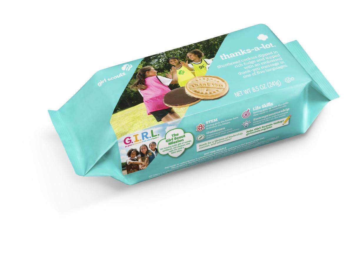 This will be the last year for Thanks-A-Lot cookies, which are shortbread with “Thanks” in different languages on the front and chocolate on the back. A new cookie is expected to be selected in the fall.