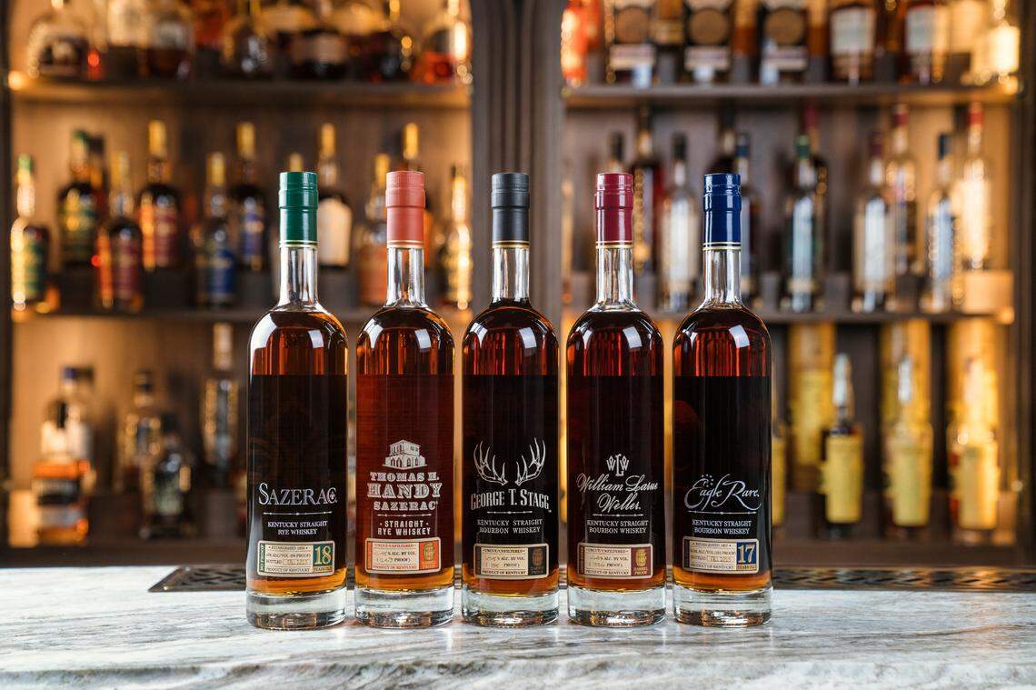 Sazerac and BlockBar are auctioning rare bourbons including the Buffalo Trace Antique Collection online to raise money for the American Red Cross hurricane relief efforts in North Carolina and Florida.