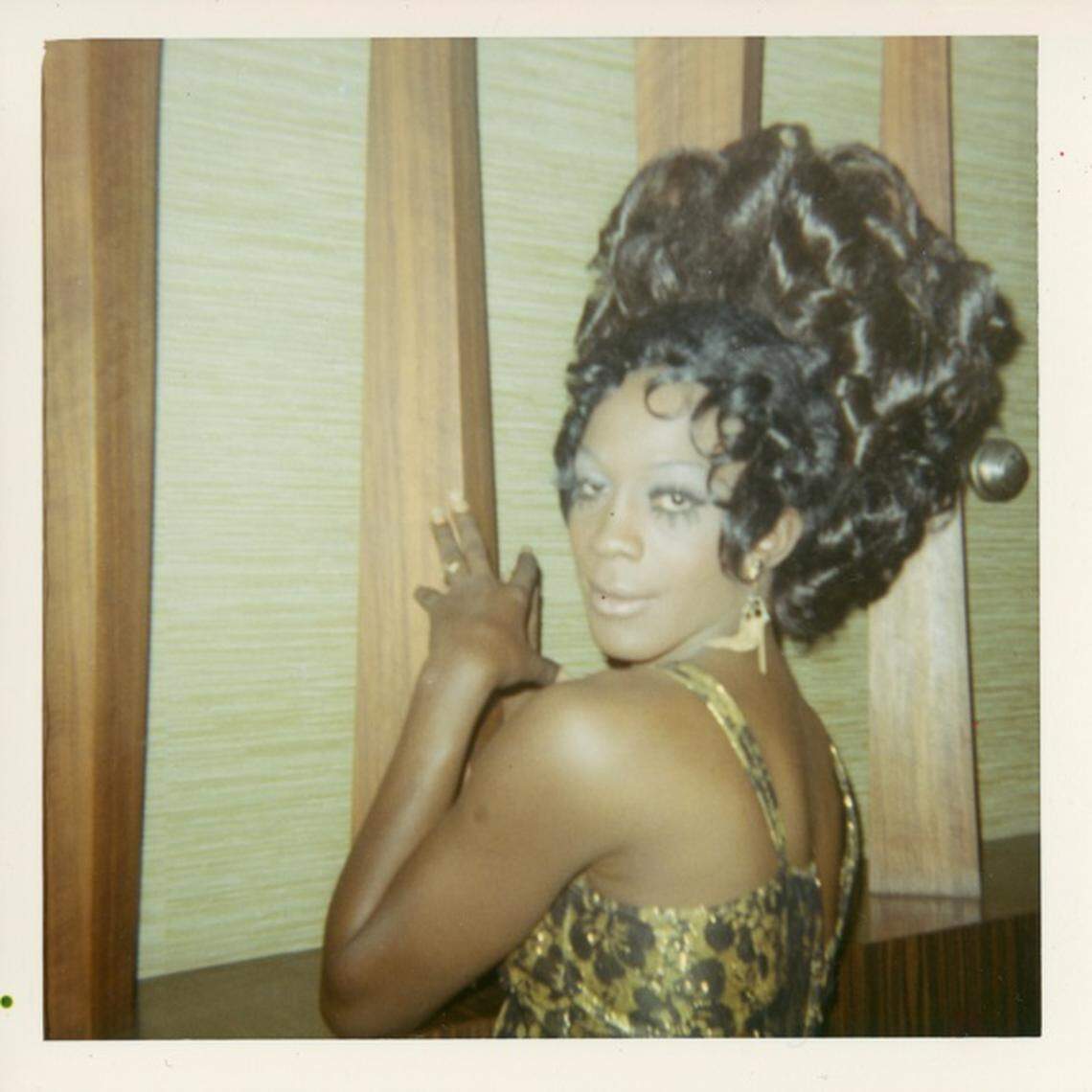 The drag queen Leigh Angelique poses for a photograph for an album compiled by a University of Kentucky sociology student during the fall semester of 1970.