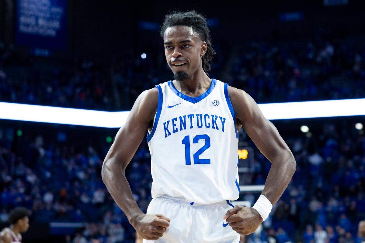 Antonio Reeves scored 27 points to lead Kentucky’s offensive onslaught Wednesday night. “Coming (against) a top-10 defensive team, it means a lot to us. That we’re just headed in the right direction,” he said.
