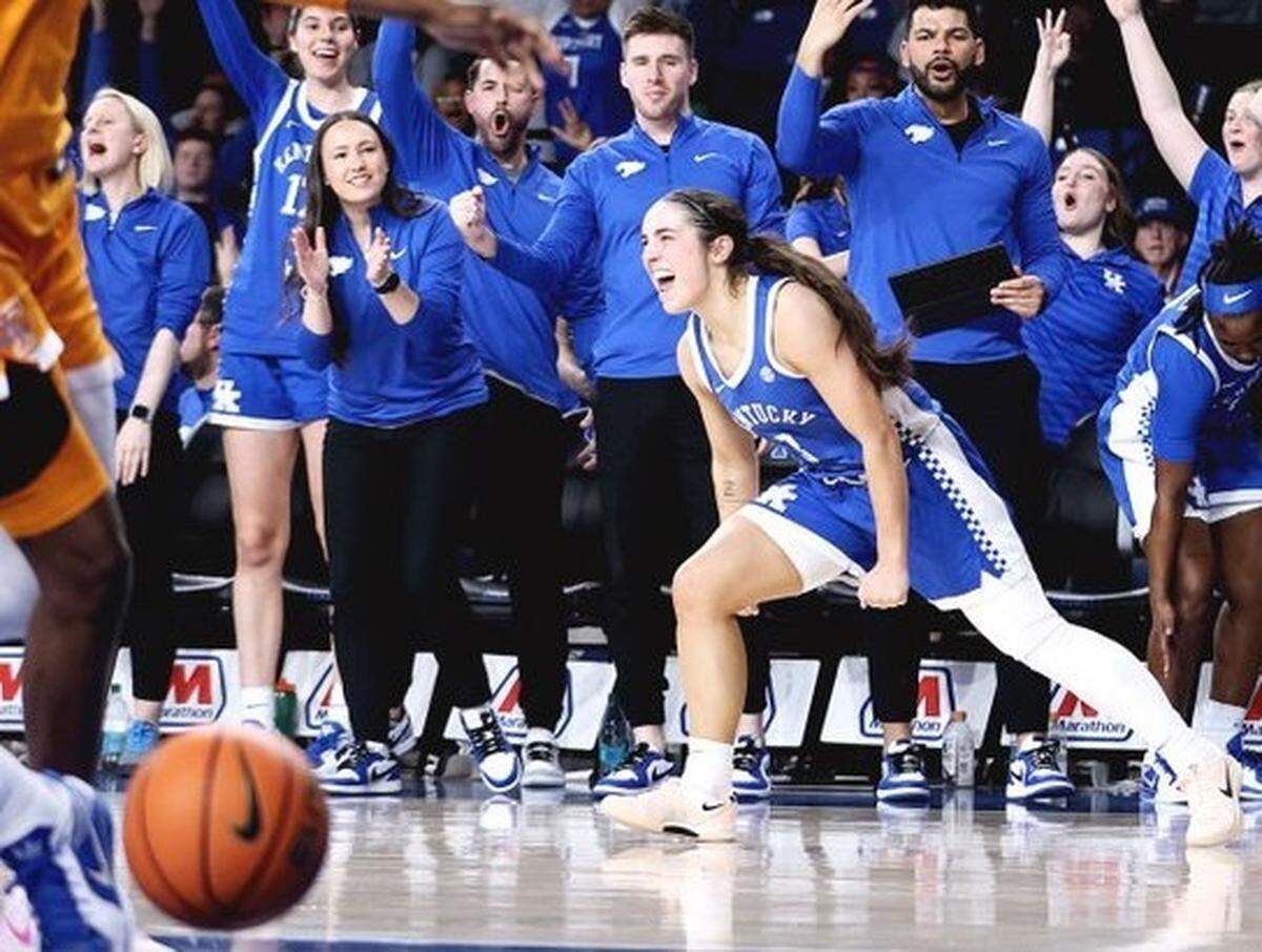 Georgia Amoore and Kentucky led Tennessee from start to finish in securing an important SEC victory in their regular season home finale on Thursday night.