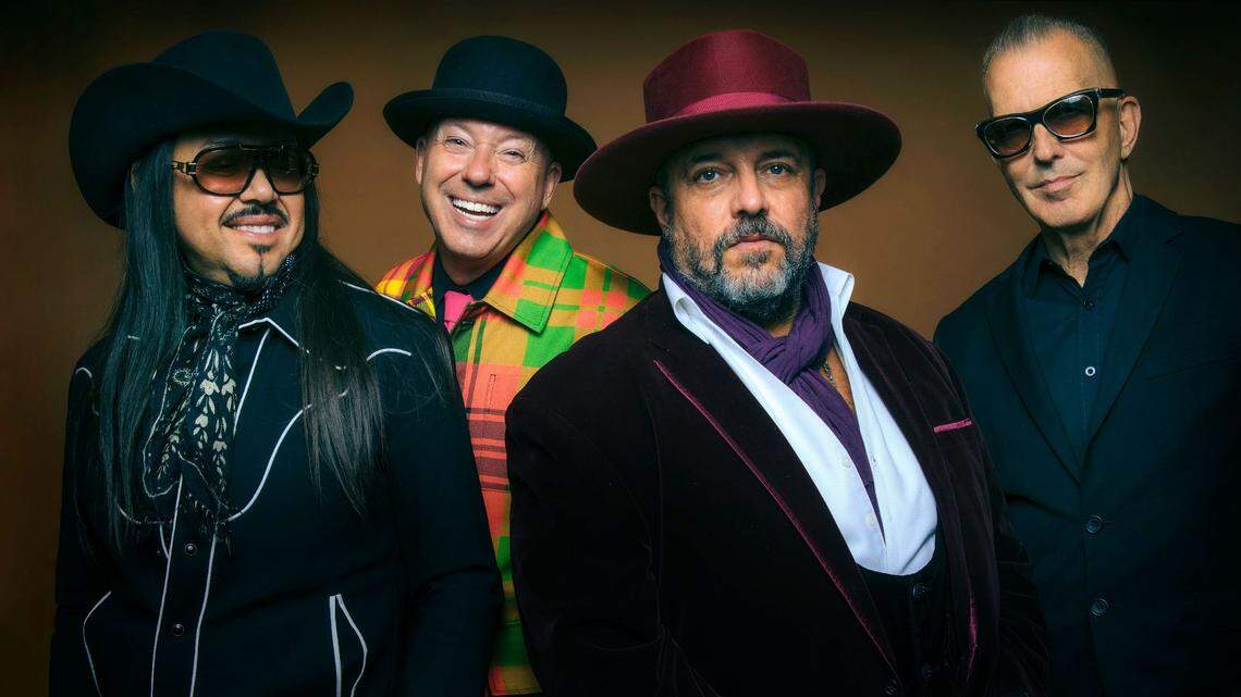 The Mavericks, from left to right, Eddie Perez, Jerry Dale McFadden, Raul Malo and Paul Deakin, will play the Lexington Opera House on Jan. 28, 2023.