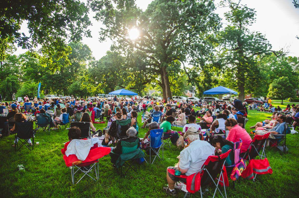 The “Beat of the Heartland” concert drew a crowd.