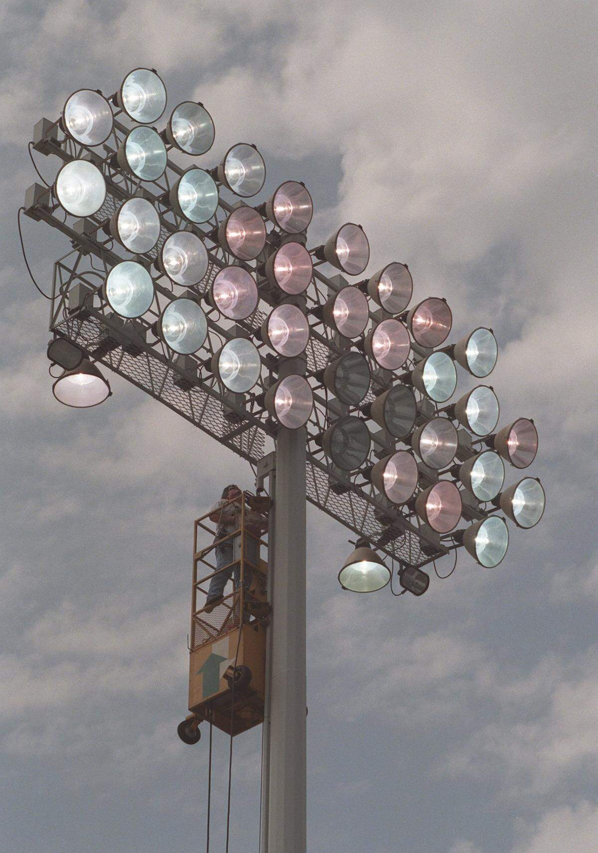 The installation of stadium lights was done to boost attendance and provide players relief from the heat of the daytime early in football seasons.