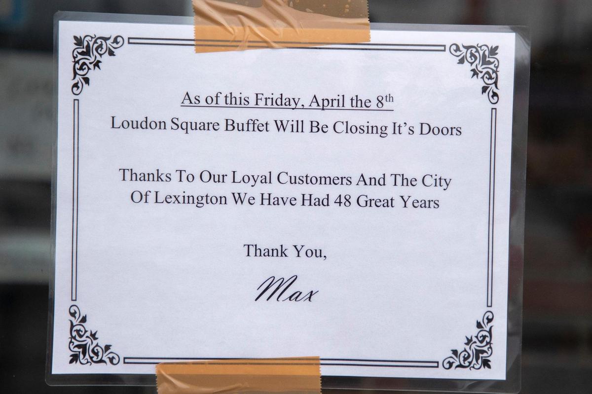 After 48 years, Max’s Loudon Square Buffet in Lexington, Ky., is closing on Friday, April 8, 2022.