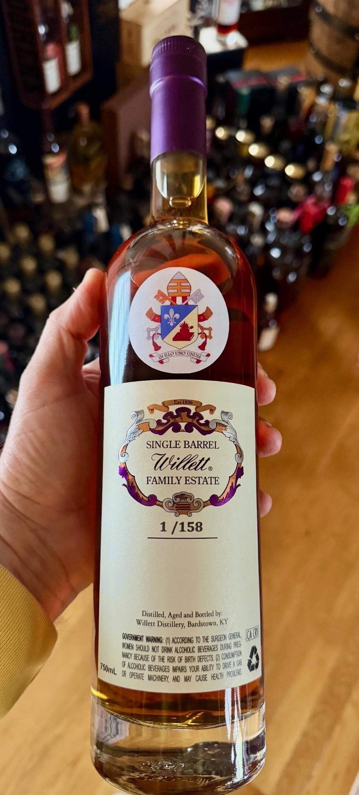 The third release of the “papal” barrel picks from Willett will be presented by Father Jim Sichko to Pope Leo next May.