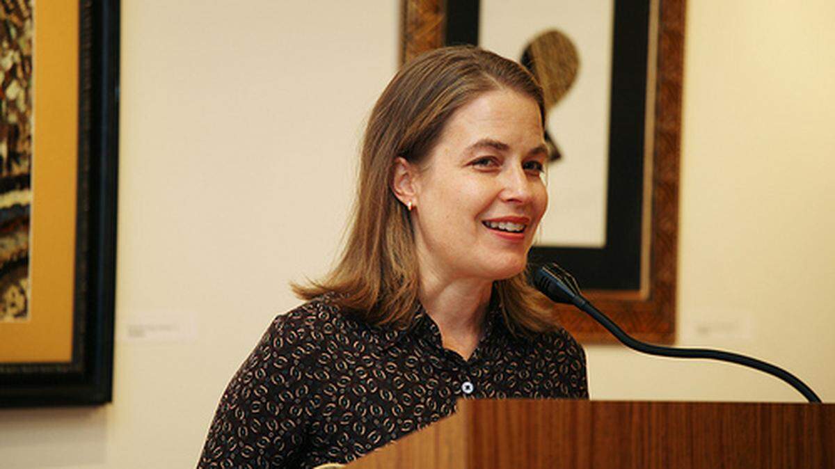 Julie Wrinn spoke at an event in 2011 honoring Nikky Finney right after she won the National Book Award.