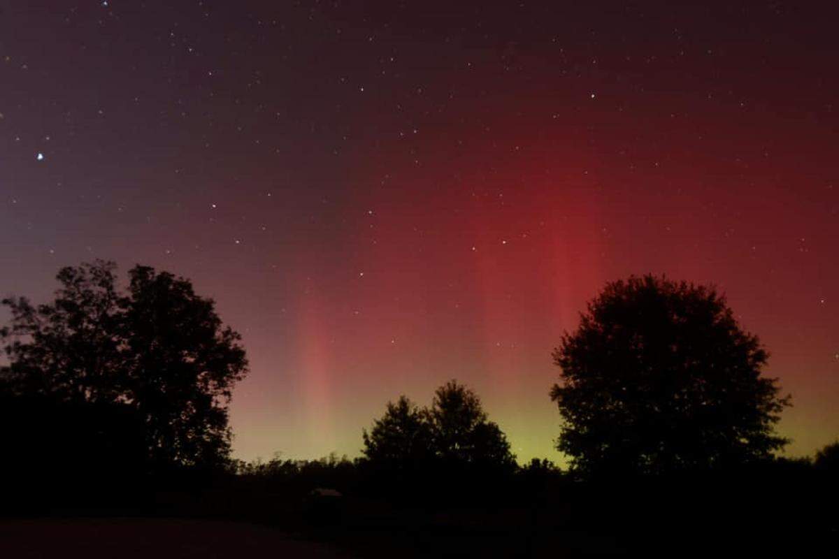 Northern lights in northern Fayette County on Oct. 10, 2024.