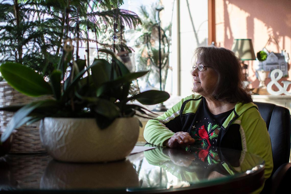 Linda Oakley owner of All Occasion Flowers in West Liberty, Ky., Wednesday, December 15, 2021. Oakley worked at All Occasions Flowers before she became the owner some time after the 2012 tornado destroyed the business.