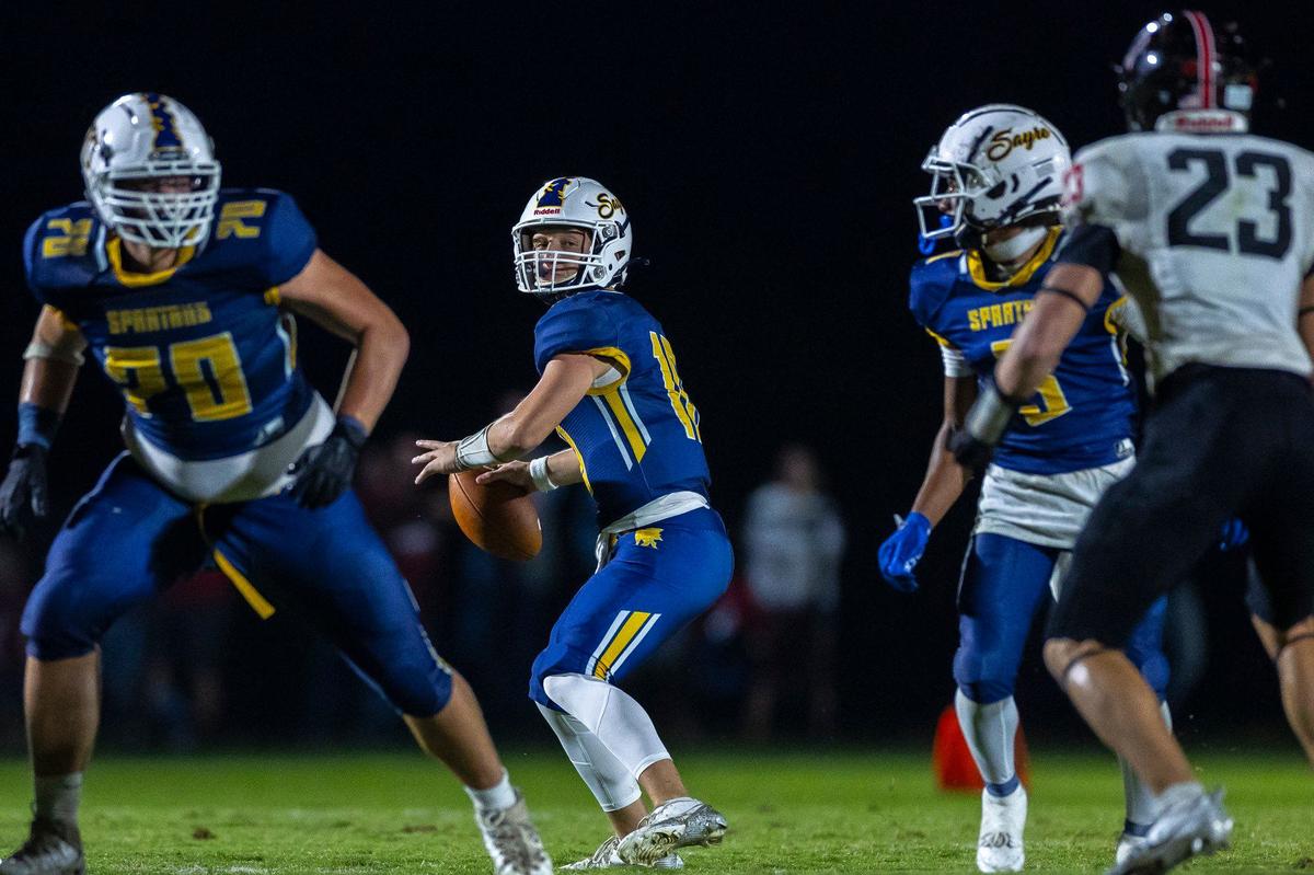 Sayre’s Luke Pennington has thrown for 42 touchdowns with no interceptions this year for the Class A No. 2 Spartans.
