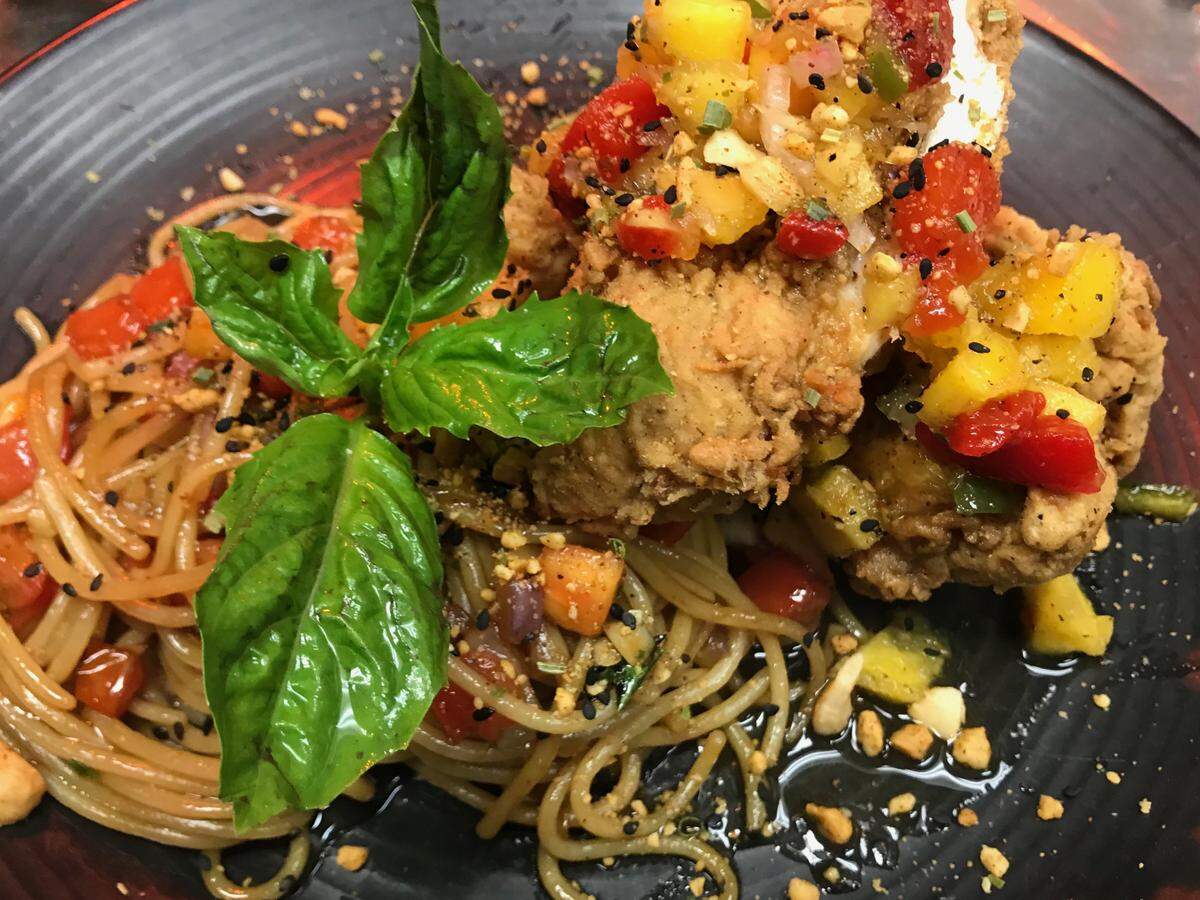 Azur will offer fried chicken lo mein kee mow as one of the options for Lexington Restaurant Week. It’s available either for lunch or dinner.