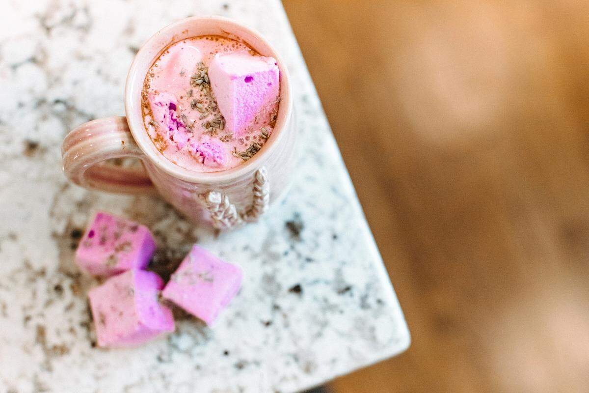 Woodstock Lavender Co.’s culinary boxes recently included the makings for lavender hot chocolate with lavender marshmallows.
