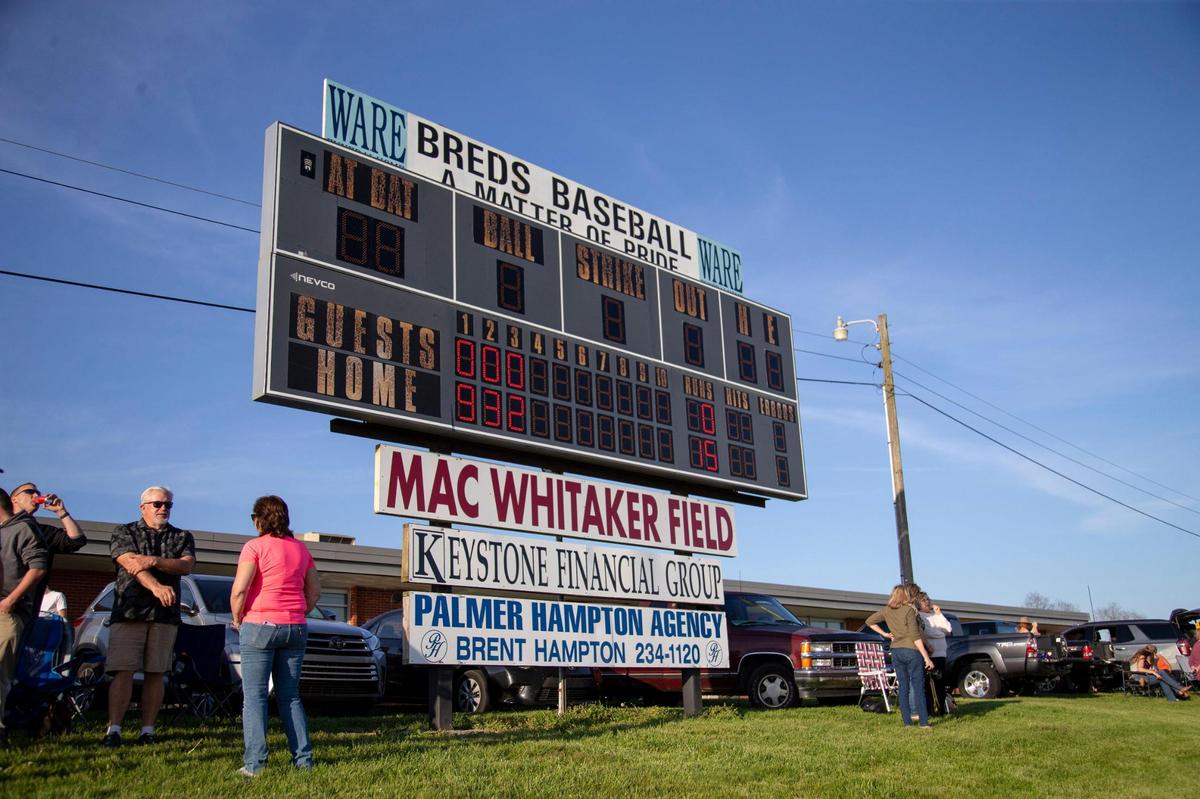 Harrison County High School’s baseball field was renamed for the head baseball coach Mac Whitaker in honor of his breaking Kentucky high school baseball’s all-time wins mark.