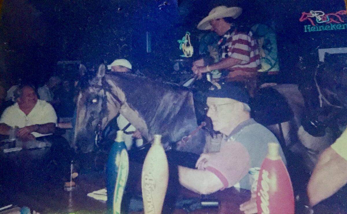 In 2005, according to Chevy Chase Inn bar owner Kevin Heathcoat, customer Roy Coffee rode his horse in the Lexington Fourth of July parade. And then made a pitstop at CCI.