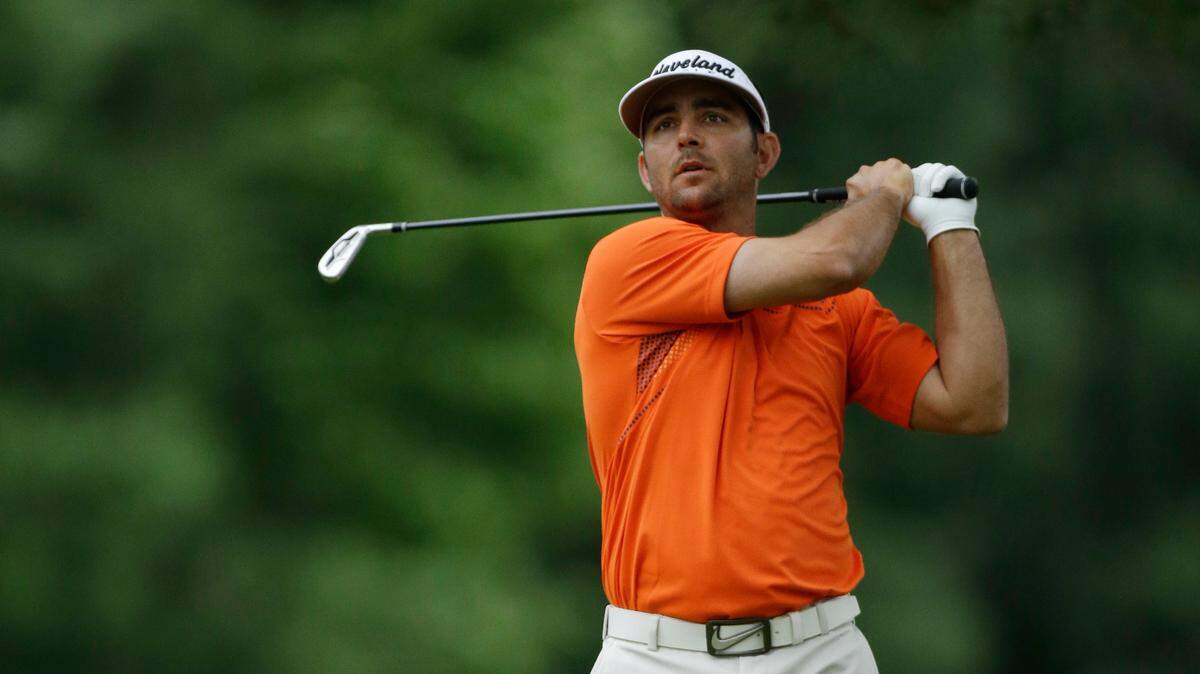 Brandon Brown teed off on the eighth hole during the first round of the U.S. Open in 2013. The Shelbyville native and former EKU star will be one of 52 players competing for one of four spots in the PGA Tour’s Barbasol Championship during Monday’s open qualifier at Boone’s Trace National Golf Club in Richmond.