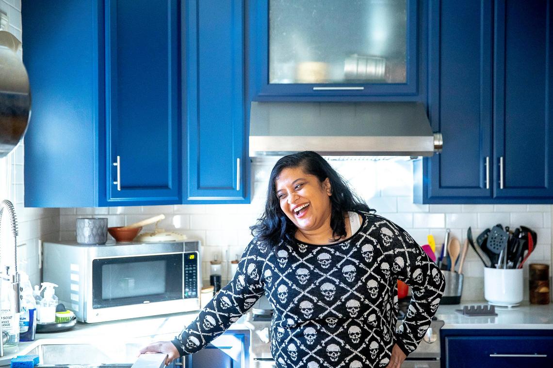 Samantha Fore poses for a photo at her home in Lexington, Ky., Wednesday, Jan. 8, 2020. Fore may be the most famous chef in Lexington who doesn’t have a restaurant.