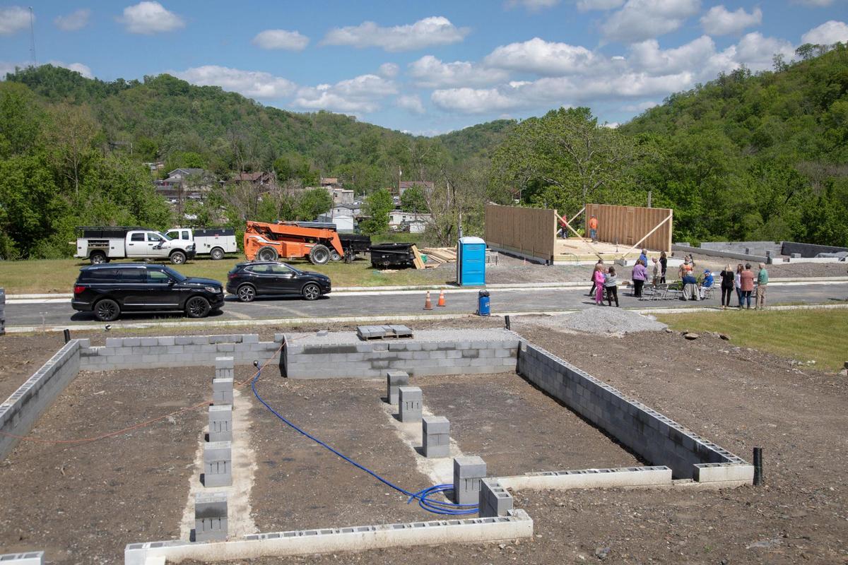 Construction begins on a 15-home project by the nonprofit, Housing Development Alliance in Hazard, Ky., Tuesday, May 11, 2021. The subdivision will be named after University of Kentucky professor and writer Gurney Norman who spend his childhood in Allais, outside of Hazard.