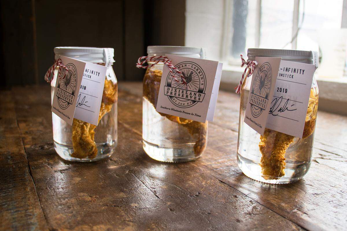 Kentucky for Kentucky is selling 50 preserved KFC drumsticks on their website for $100 a leg.