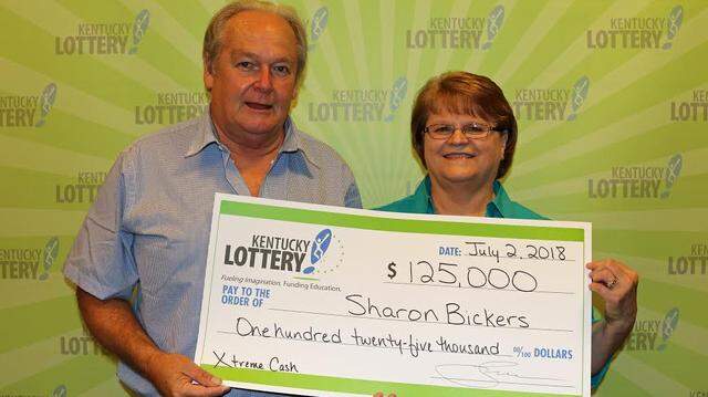 Sharon Bickers, who has survived cancer twice, won $125,000 over the weekend with a Kentucky Lottery $10 Xtreme Cash scratch off ticket.