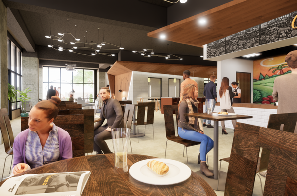 The Cornerstone Exchange will be on the ground floor of the new building going up at Winslow and Limestone. It also will have 900 parking spaces and UK’s esports theater as well as an all-local food hall.