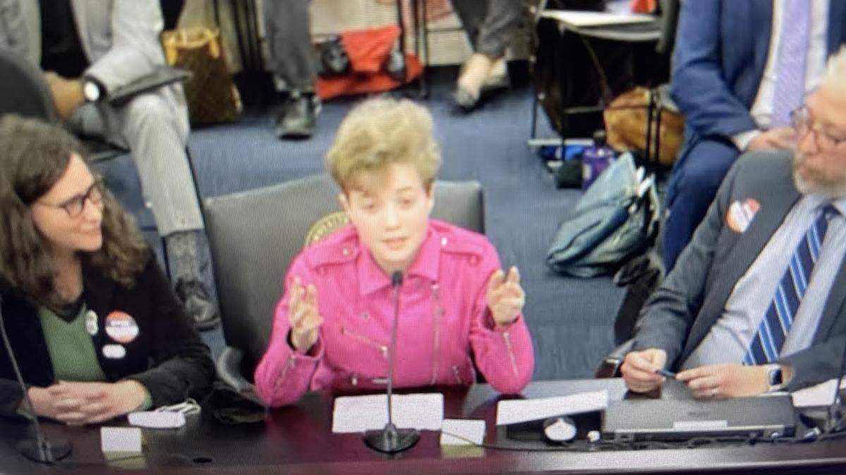 Fischer Wells, a middle school field hockey player, asked Kentucky state lawmakers Thursday not to approve a bill that would ban biological males from competing in girl’s sports. The bill was approved by the Senate Education Committee.