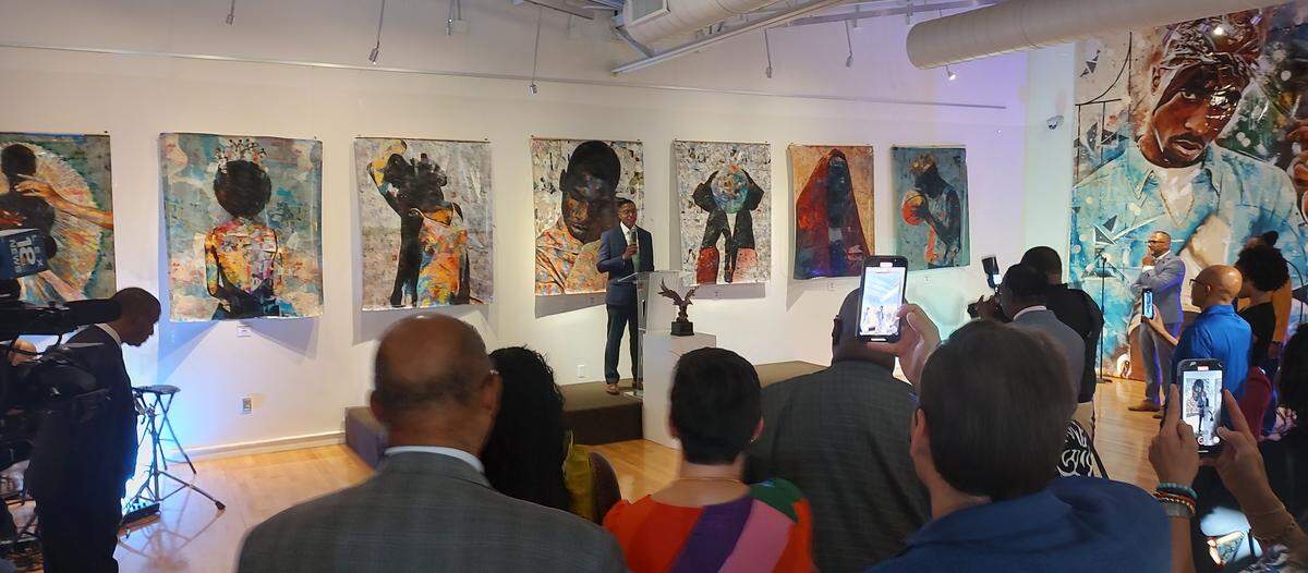 Fayette County Public Schools Superintendent Demetrus Liggins spoke at a reception in his honor at the Lyric Theatre in downtown Lexington Tuesday night.