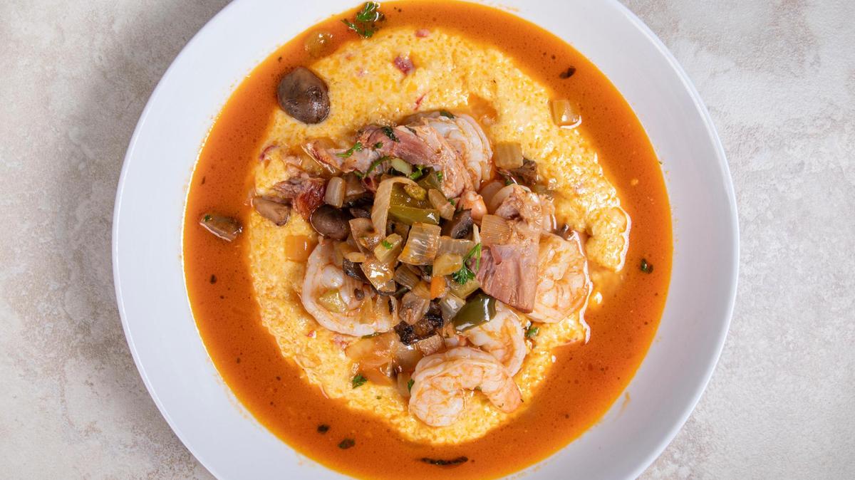 Shrimp and grits from chef Sara Bradley’s restaurant Freight House in Paducah.