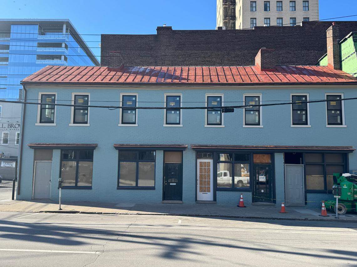 Downtown Lexington restaurant Big Blue Deli will soon be moving to a new location at 144 W. Short Street, shown on the far left. This location was previously home to The Headquarters of the Bluegrass Hatters Society.